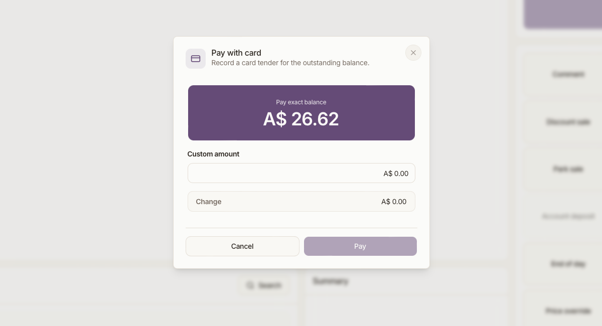 Take Payment